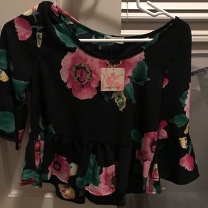 floral business casual top brand new with tag
